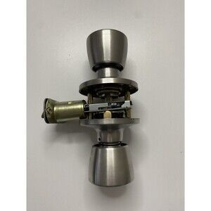 Privacy Door Knob Handle Lockset Bed / Bath Satin Nickel